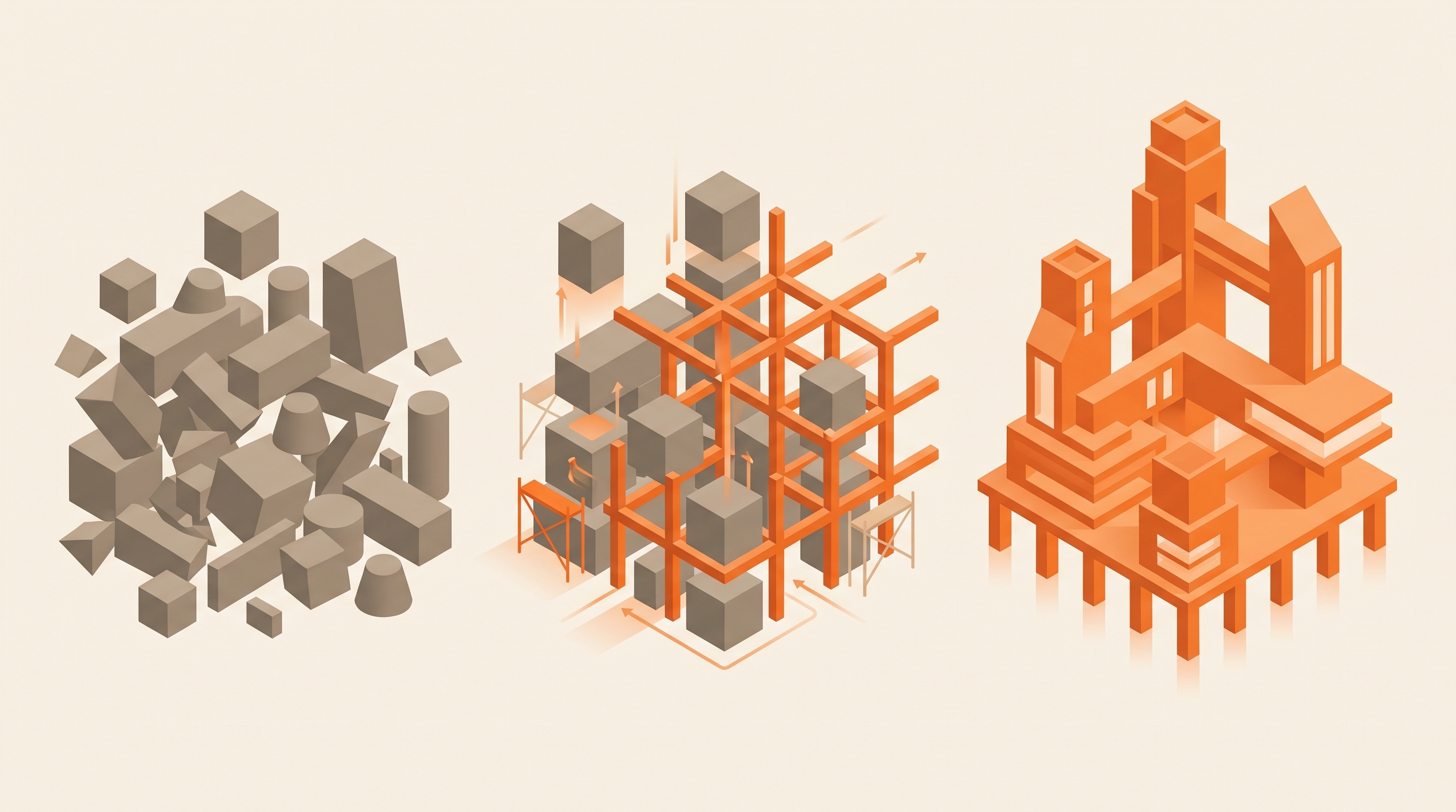 Three-phase brand transformation — disorder to architecture